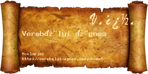 Verebélyi Ágnes névjegykártya